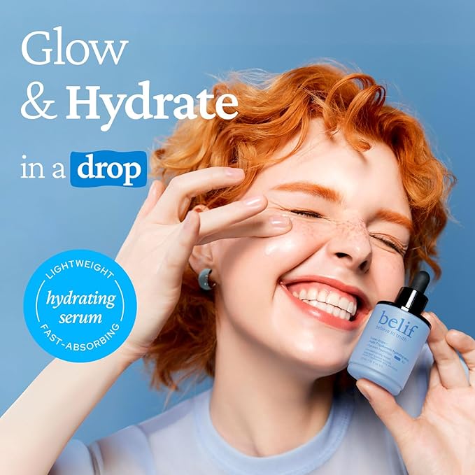 belif Super Drops Multi-7 Hyaluronic Hydrating Serum - 24-hr Moisturization, Hyaluronic Acid, Panthenol, Lightweight Daily Essence | Korean Skincare (1.01 fl. oz)