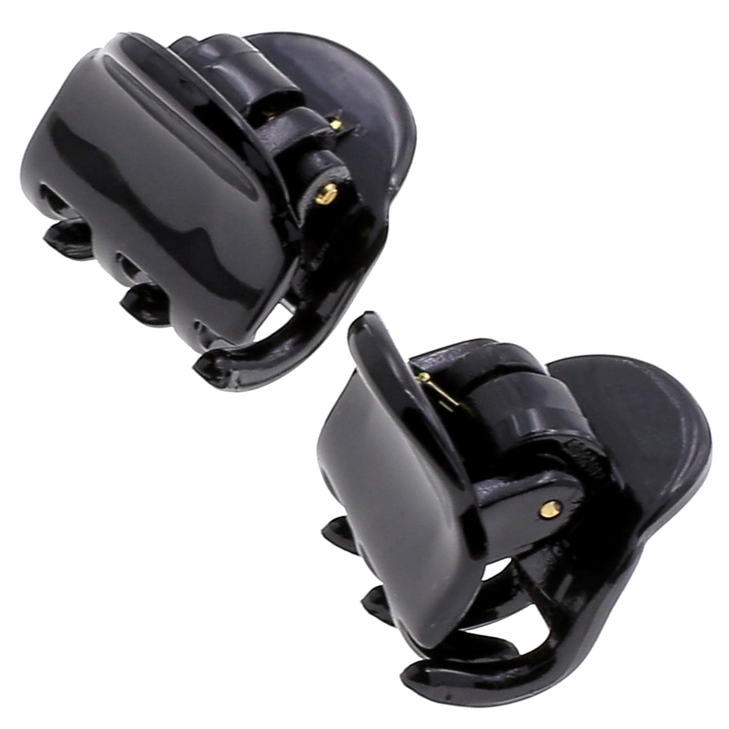 Camila Paris CP3288 French Hair Clip for Women, Set of 2 Small Black Girls Hair Claw Clips Fashion Durable Hair Accessories for Women, Luxury Ladies Strong Hold No Slip Grip Clamp, Made in France