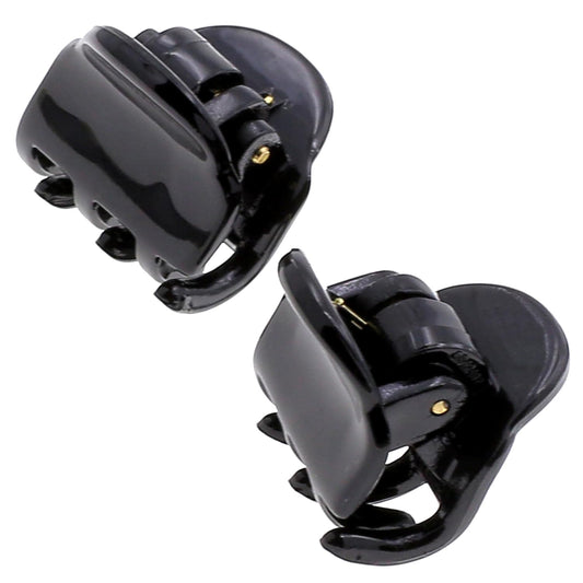 Camila Paris CP3288 French Hair Clip for Women, Set of 2 Small Black Girls Hair Claw Clips Fashion Durable Hair Accessories for Women, Luxury Ladies Strong Hold No Slip Grip Clamp, Made in France