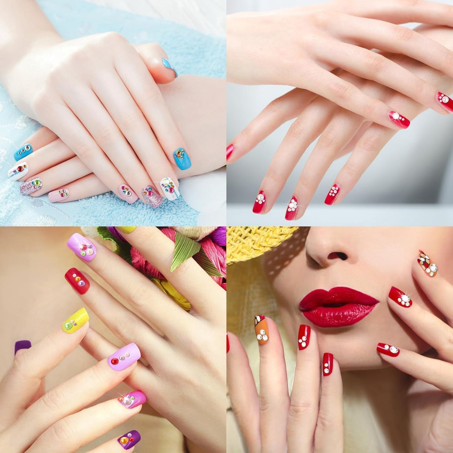 Face and Hair Gems - Self-Adhesive Rhinestones Stickers for Festival Makeup, Halloween, DIY - Stick On Jewels for Face, Hair, Nail, Eye, Body, Craft, Shoes