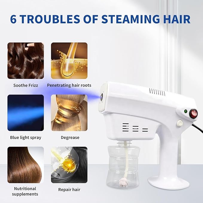 Portable Nano Steam Gun Hair Care Sprayer Micro Mist Machine Spray Gun Facial Steamer