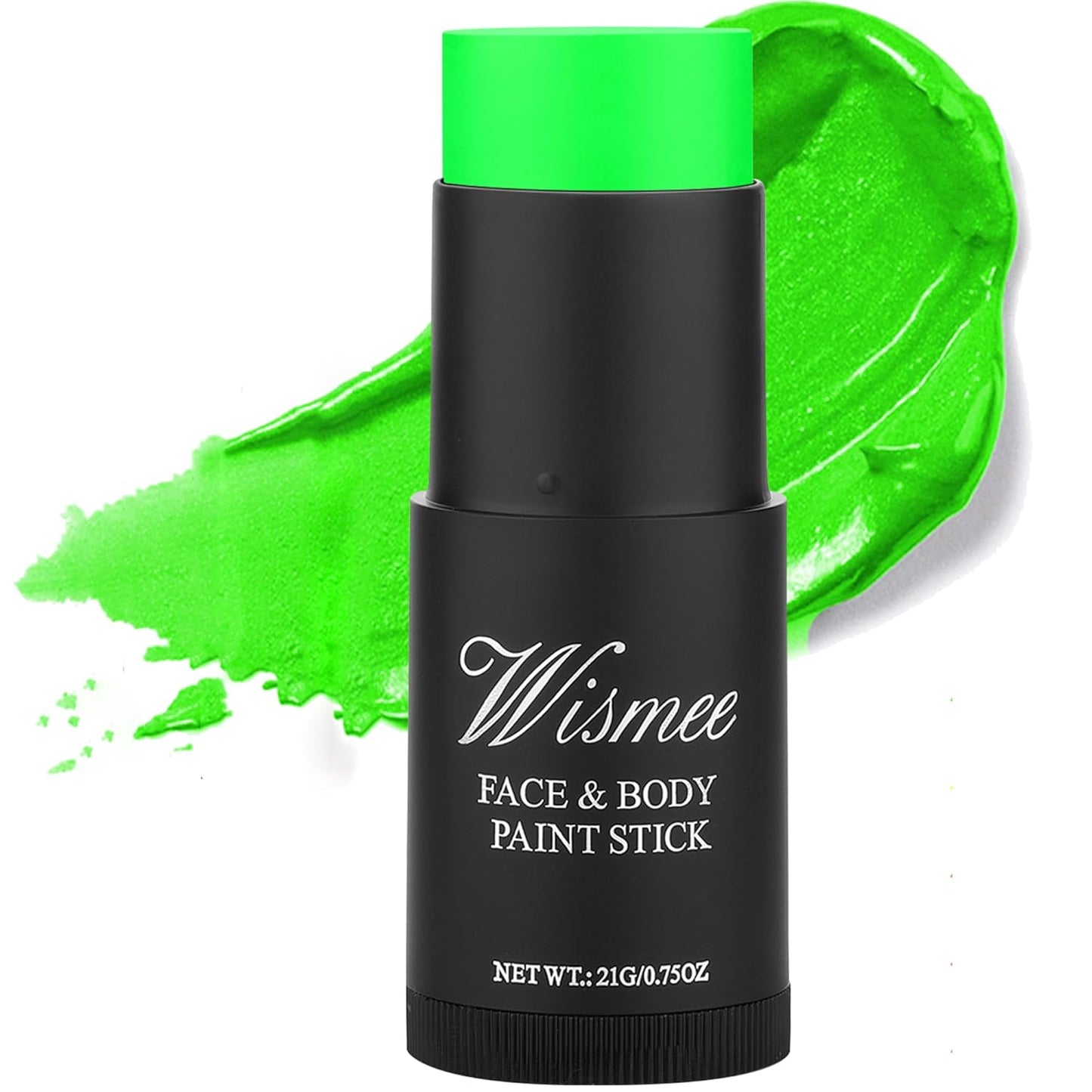 Green Eye Black Footabll, UV Neon Green Face Paint Stick, Non-Toxic Oil Based Face Makeup Body Paint Stick High Pigmented Body Paint Makeup Caryons for Halloween Special Effect Sfx Makeup