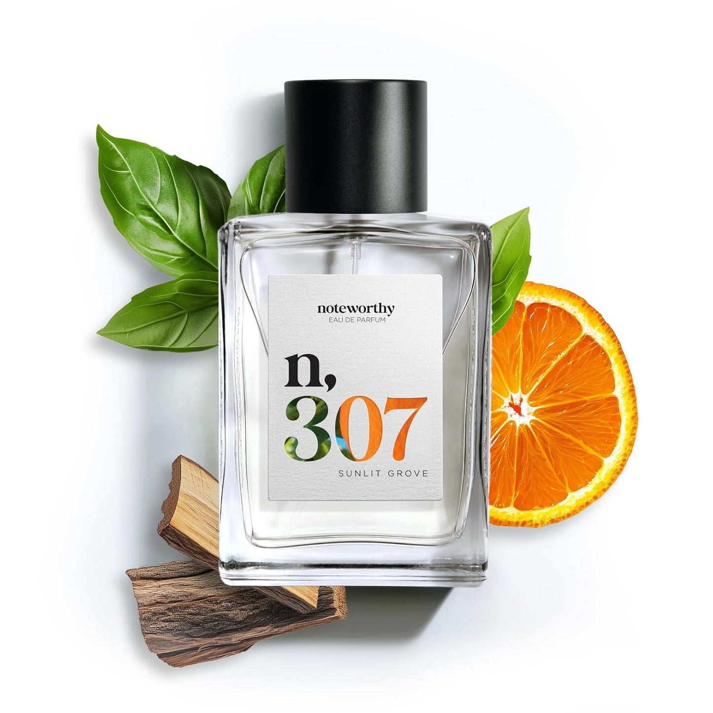 Noteworthy n,307 Sunlit Grove Eau De Parfum – Mandarin, Basil, Sandalwood | Sophisticated, Warm Fragrance for Any Occasion | Long-lasting Unisex Perfume for Women & Men (100ml)