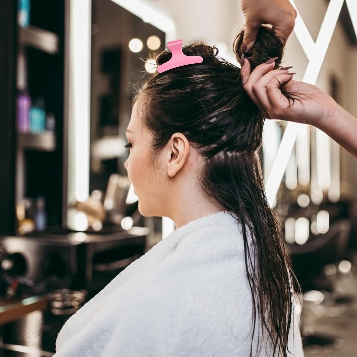 Ondder Colorful Butterfly Hair Clips for Styling Sectioning Pro Salon Butterfly Plastic Claw Clips Hair Styling Clip Barber Clips for Cutting, Coloring Hair, Hair Accessories for Women Girls