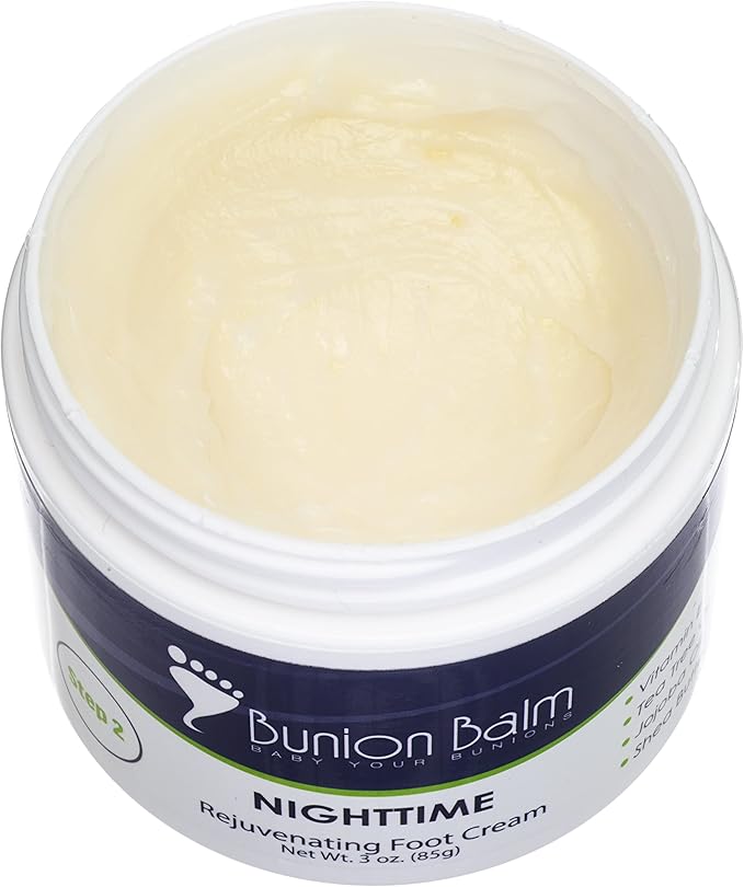 Bunion Balm 2 Step Soothing Bunion Kit. Natural Daytime Hallux Valgus Comfort Cream & Nighttime Moisturizing & Healing Lotion for Aching Bunions & Dry Cracked Skin