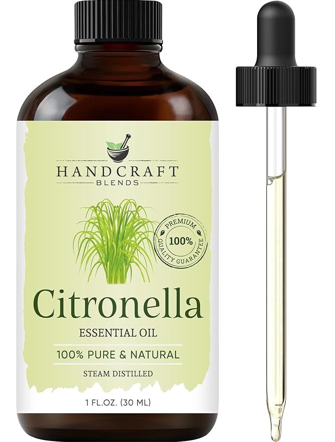 Handcraft Blends Citronella Essential Oil - 1 Fl Oz - 100% Pure and Natural - Premium Grade Essential Oil for Diffuser and Aromatherapy