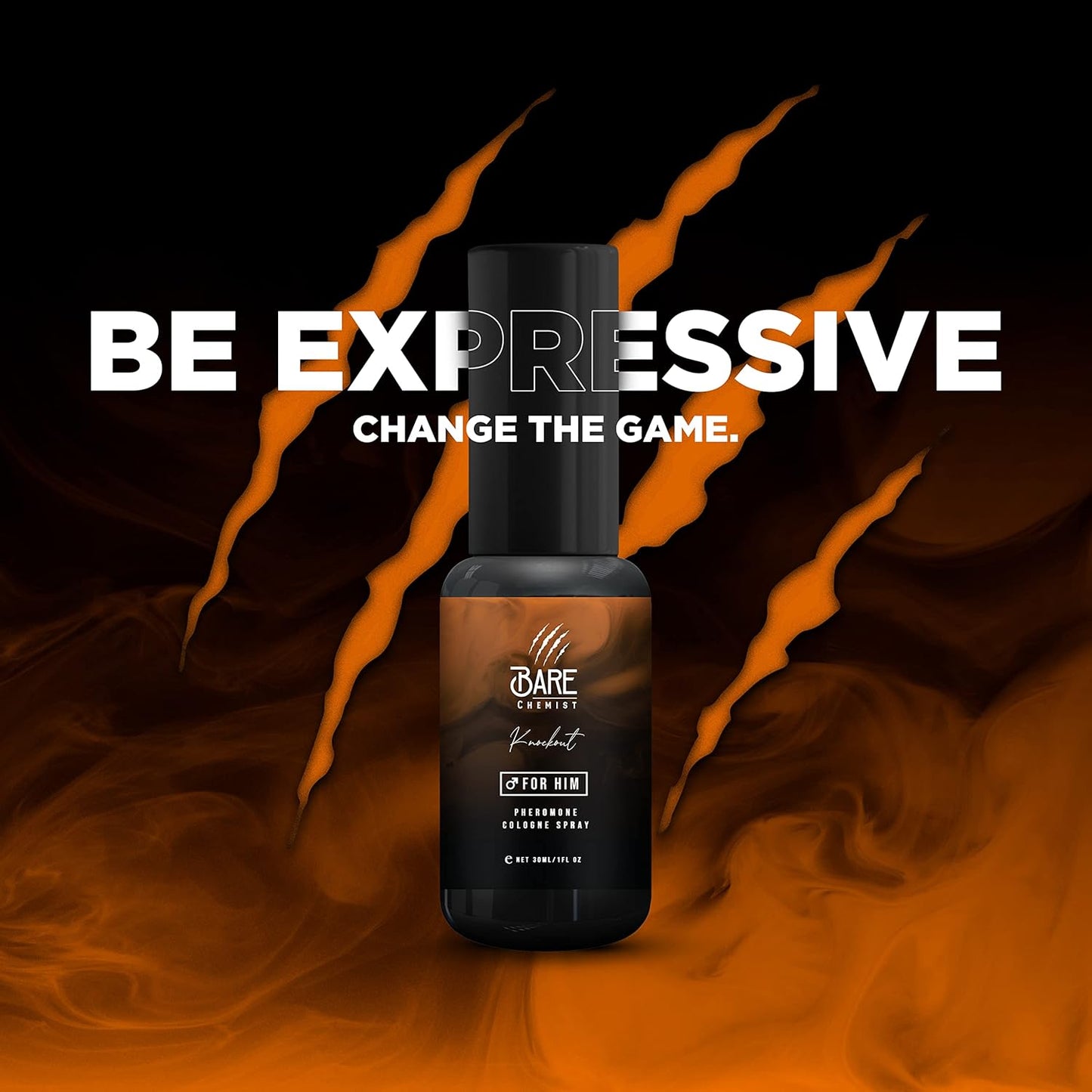 Knockout Pheromone Cologne for Him - [Attraction Formula] Pheromone Cologne for Men 1oz. - Wood, Citrus, Spice