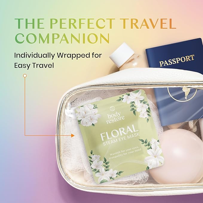 Body Restore Self Heated Steam Eye Mask 5 Pack - Fathers Day Unique Gifts for Dad, Relaxation Gifts for Her and Him, Best Friend, Stye Eye Treatment, Travel Essentials - Variety