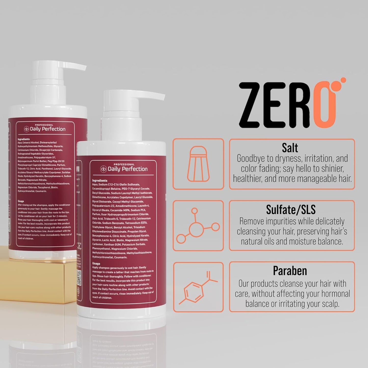 (dp) Color Protect Shampoo & Conditioner – Maintain & Enhance Color-Treated Hair – Clean + Salon-Grade Formula with Biotin & Keratin