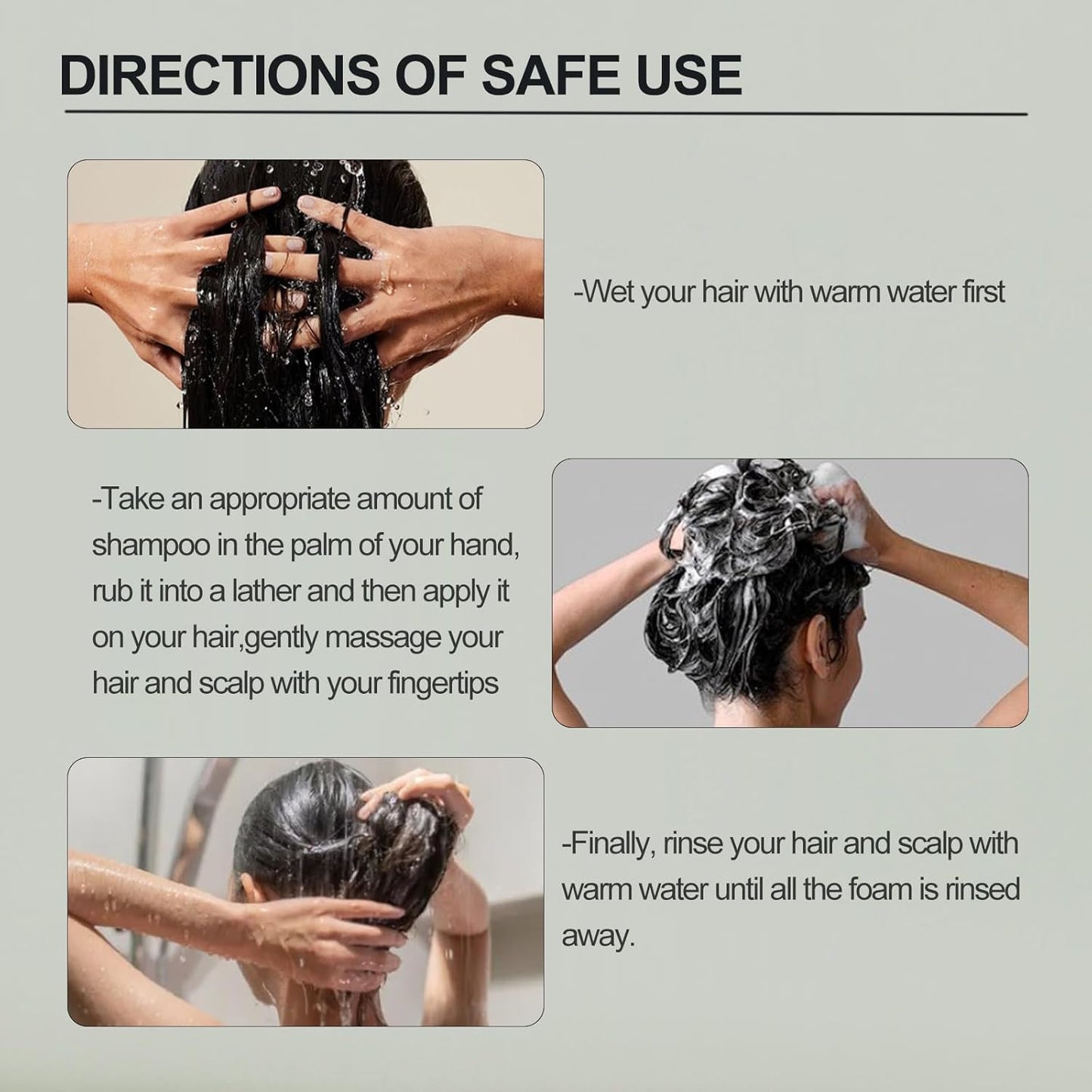 Root Activator Shampoo for Men,Hair Regrowth Root Activator Shampoo for Hair Loss and Thinning Hair, Nourish and Shine Revitalizing, Black(3pcs)