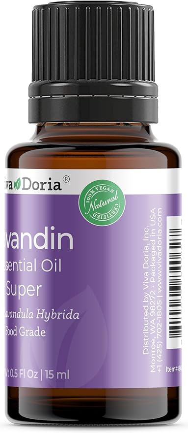 Viva Doria Lavandin Essential Oil, 100% Pure, Natural Essential Oil, Undiluted, for Aromatherapy | Food Grade, 15 mL (0.5 Fluid Ounce)