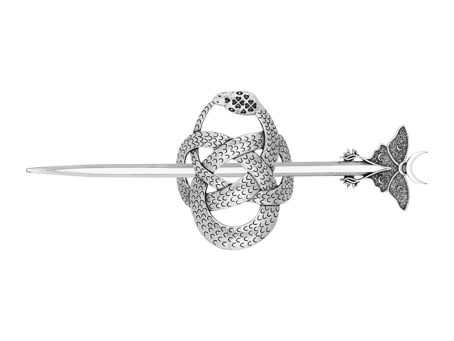 HAQUIL Viking Snake Moth Hairpin, Viking Celtic Knot Retro Hairpin, Minimalist Hair Accessories for Women