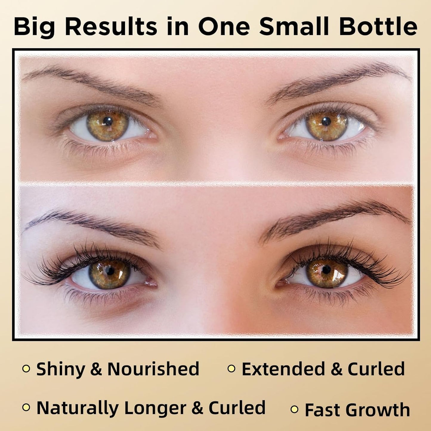Eyelash & Eyebrow Growth Serum – 15 Plant Extracts for Longer, Denser & Fuller Lashes & Brows, Boosts Natural Hair Development,eyelash serum,Hypoallergenic Oil-Free,lash growth serum (Glossy Black)