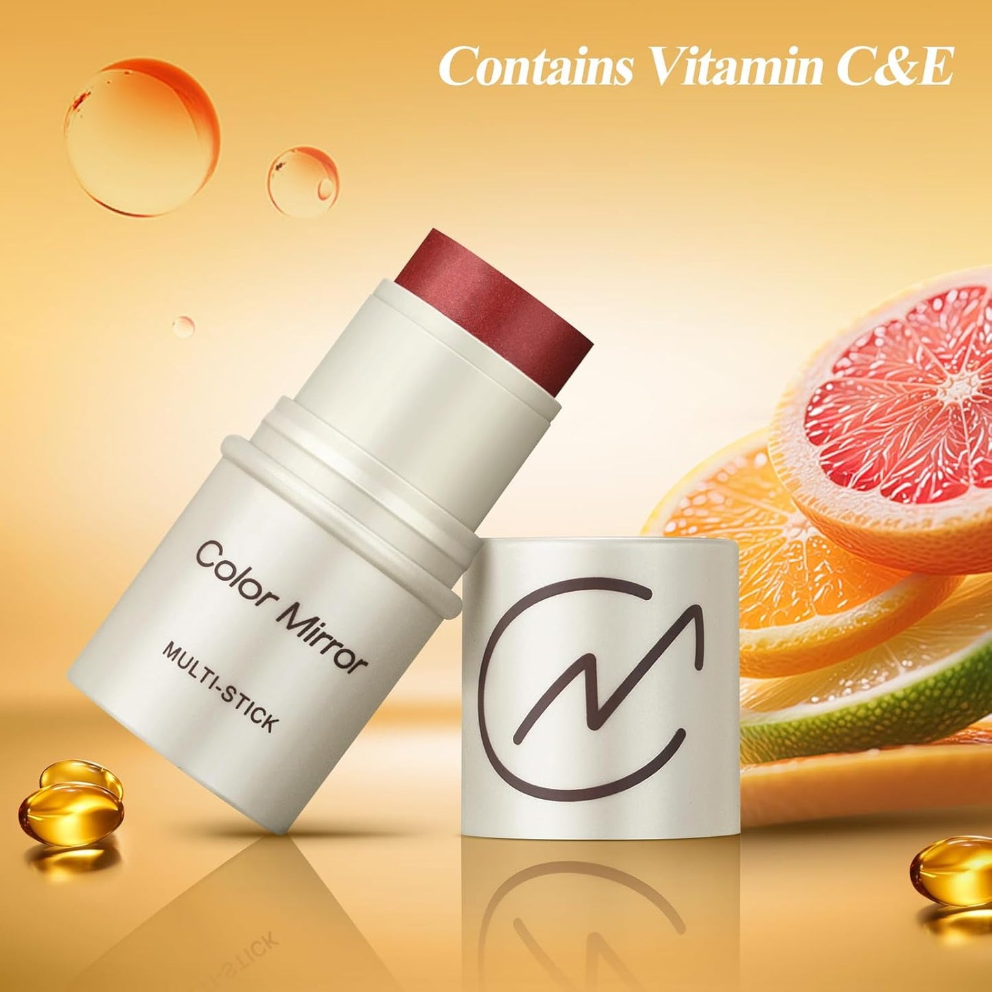 Multi-Use Makeup Stick - Blush, Lipstick, Eyeshadow & Highlighter For All Skin, Buildable Color, Long-Lasting, Lightweight, Natural Soft Finish(35 Strawberry Juice Matte), 0.158 oz