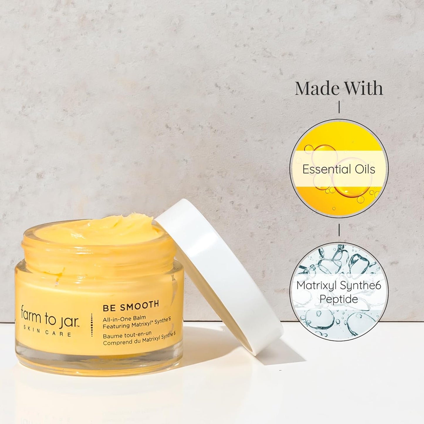 Aloette Be Smooth All-In-One Balm Body Cream for Women & Men - Body Moisturizer for Dry Skin, Fine Lines & Wrinkles - Skin Cream with Essential Oils for Firm, Soft & Natural Glow, 1 Fl Oz