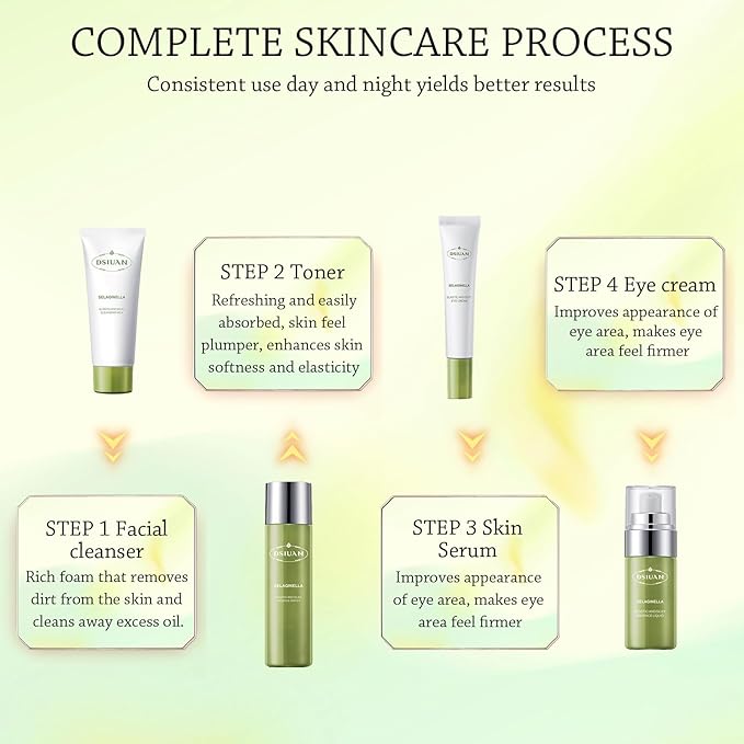 38 PCS Moisturizing Skin Care Set Gentle Skin | Complete Skincare Beauty Skin Care Kit Gift Sets & Kits with Cleanser, Toner, Lotion, Essence, Face Cream, Eye Cream for Women Girl Gifts