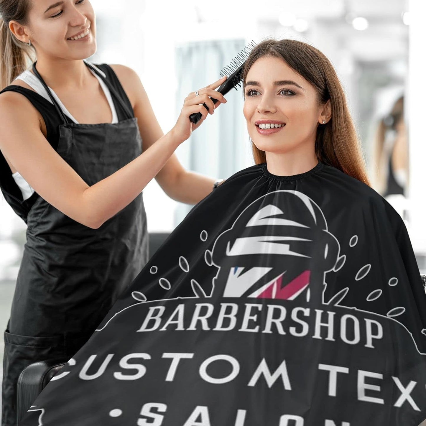 visesunny Professional Barber Cape Polyester Hair Cutting Salon Cape Apron Anti-Static Beard Bib Grooming Apron