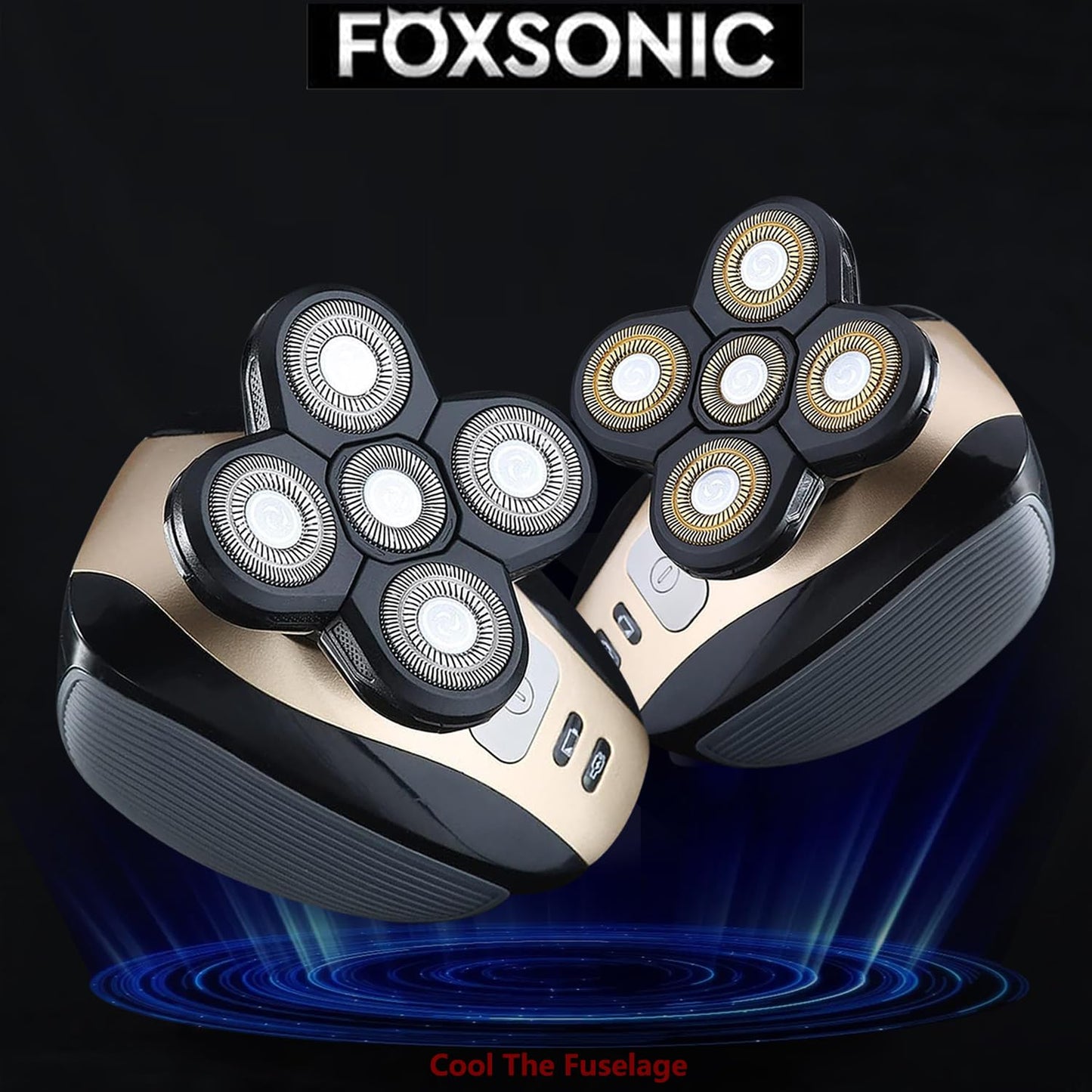 2 Universal 5 Blades Head Shaver Replacement Heads for Head Shaver, Head Shaver Replacement Blades