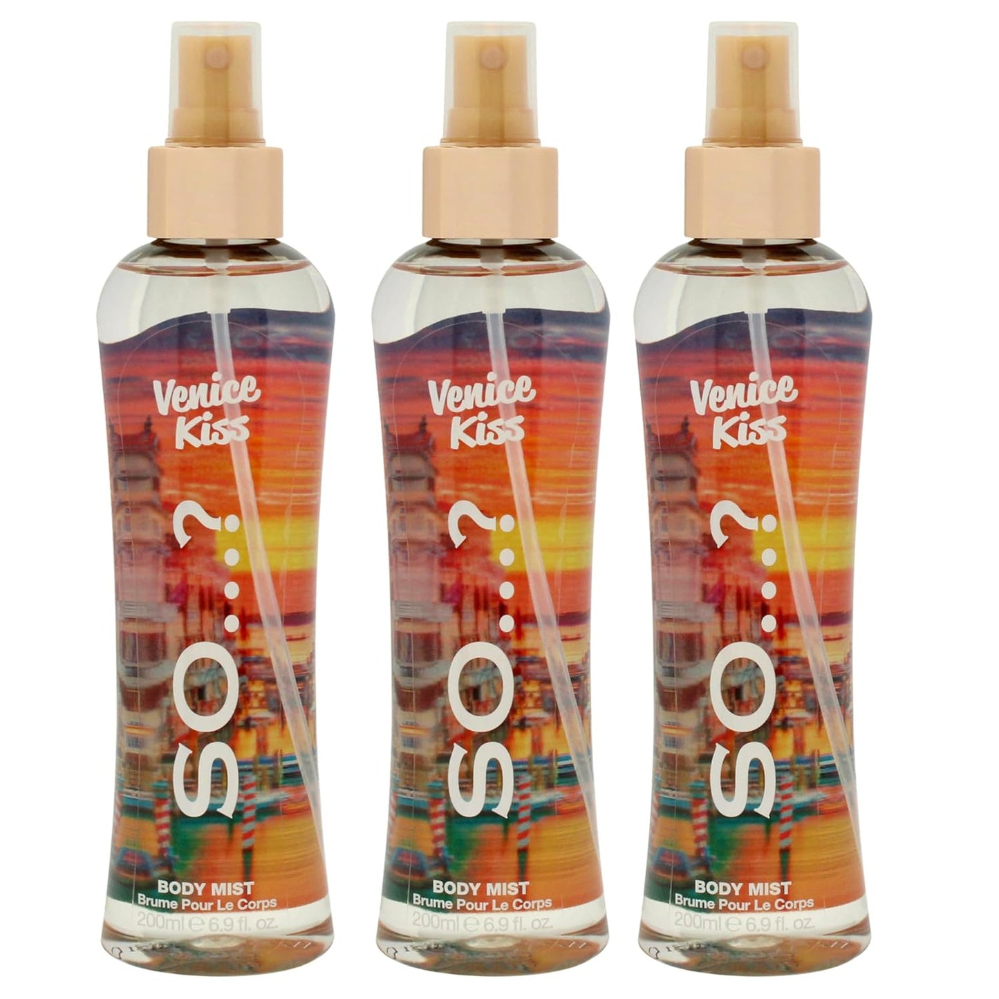 So...? Venice Kiss Body Mist for Women - 6.9 oz Body Mist - Pack of 3
