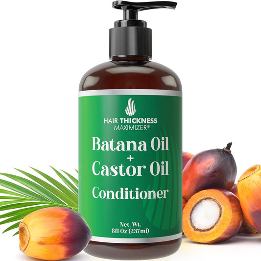 Batana Oil Conditioner for Hair Growth with Castor, Biotin to Strengthen, Soften & Moisturize Hair without Stripping Natural Oils. Color Safe Batana Oil Shampoo and Conditioner For Women, Men