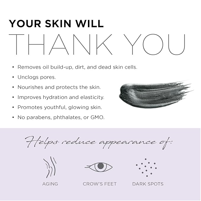 Azure Cosmetics Charcoal & Pearl Luxury Anti Aging Peel Off Face Mask- Moisturizing & Purifying - Removes Blackheads, Dirt & Oils - With Hyaluronic Acid & Collagen - Skin Care - 150mL