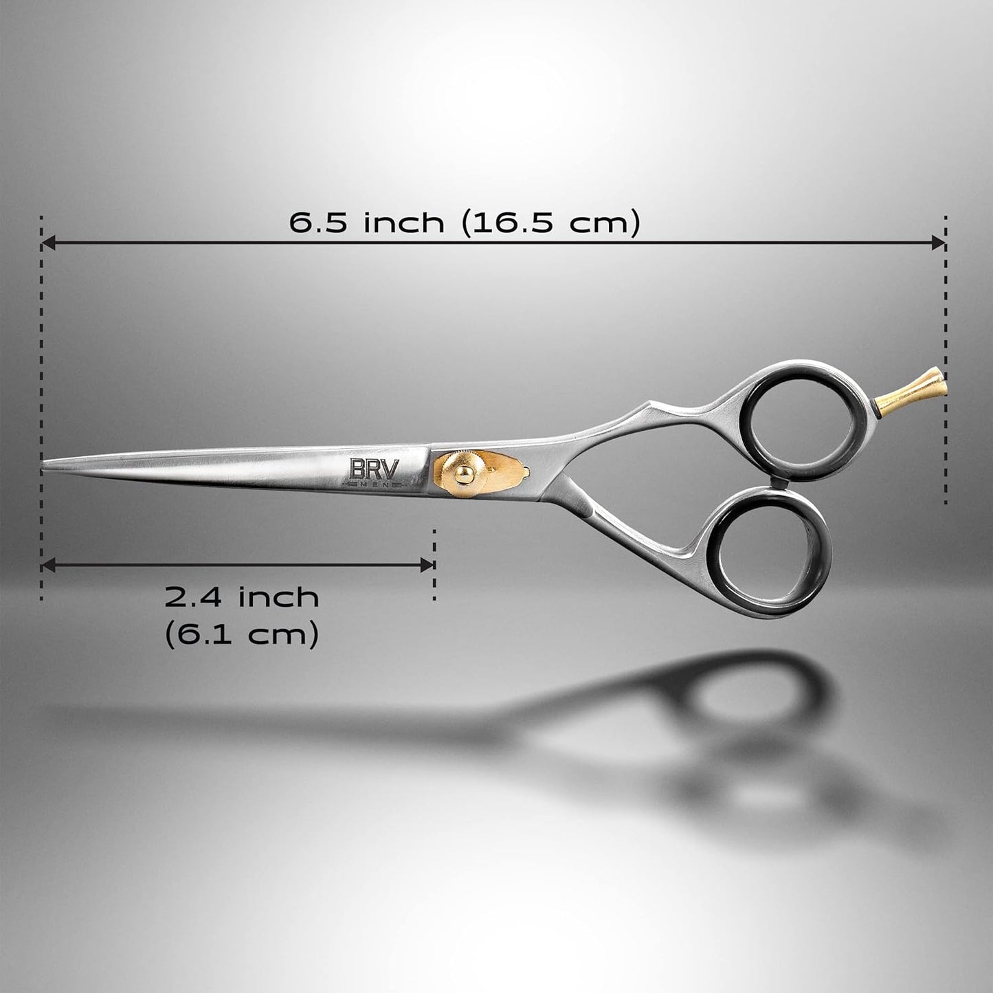 Razor Sharp Hair Scissors - 6.5" - Hand Sharpened & Hand Polished - 100% Stainless Steel - RIGHT HANDED (Silver)
