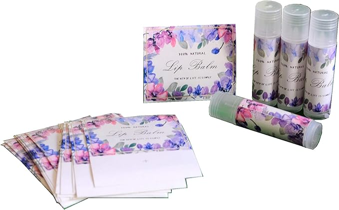 Assorted T5 50pcs Lip Balm Labels - Paper Stickers for Lip Balm Containers