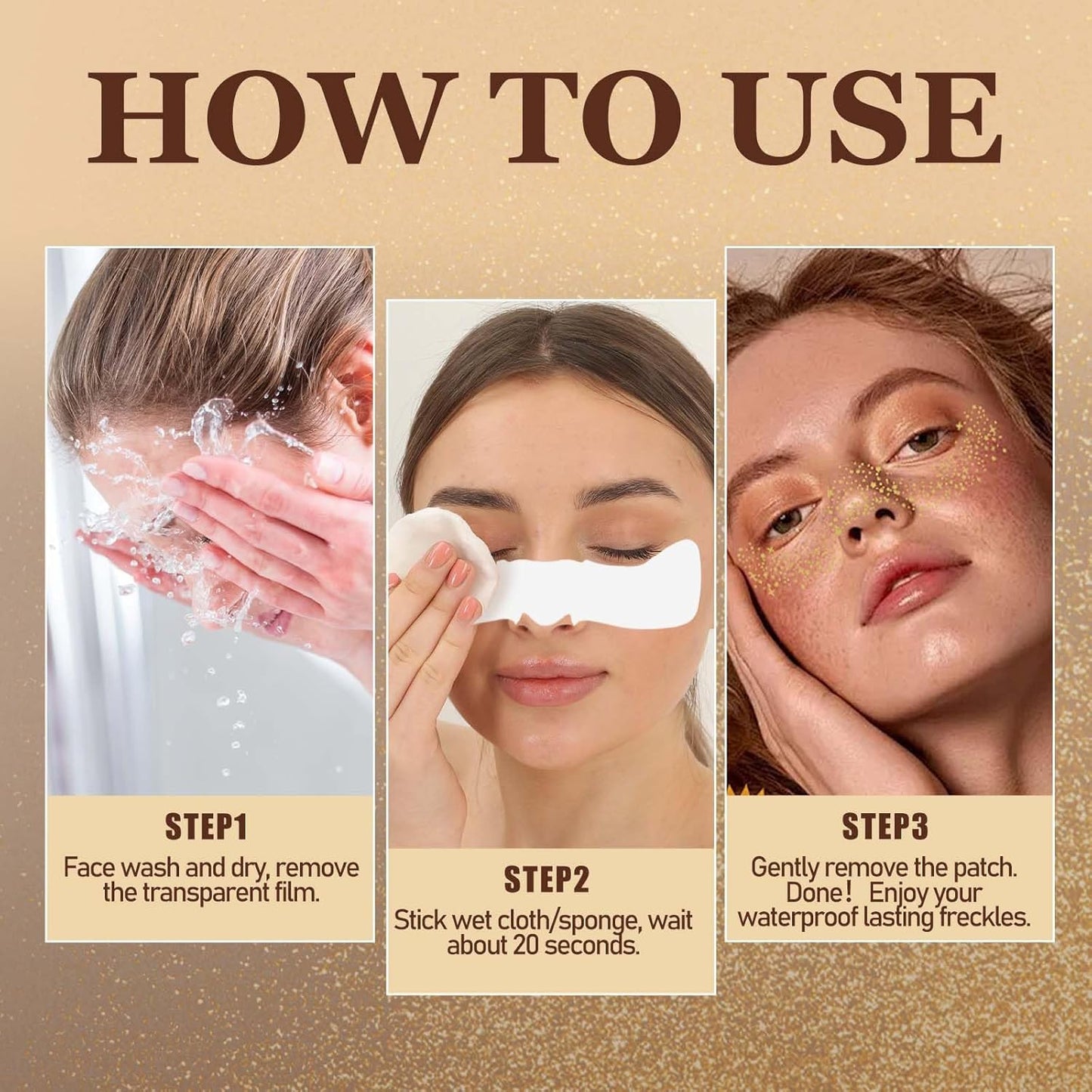 10 Pcs Glitter Freckles Face Tattoo, Face Glitter Makeup Patches, Waterproof Sparkle Freckles Tattoo Fairy Makeup Accessories For Women (Silver)