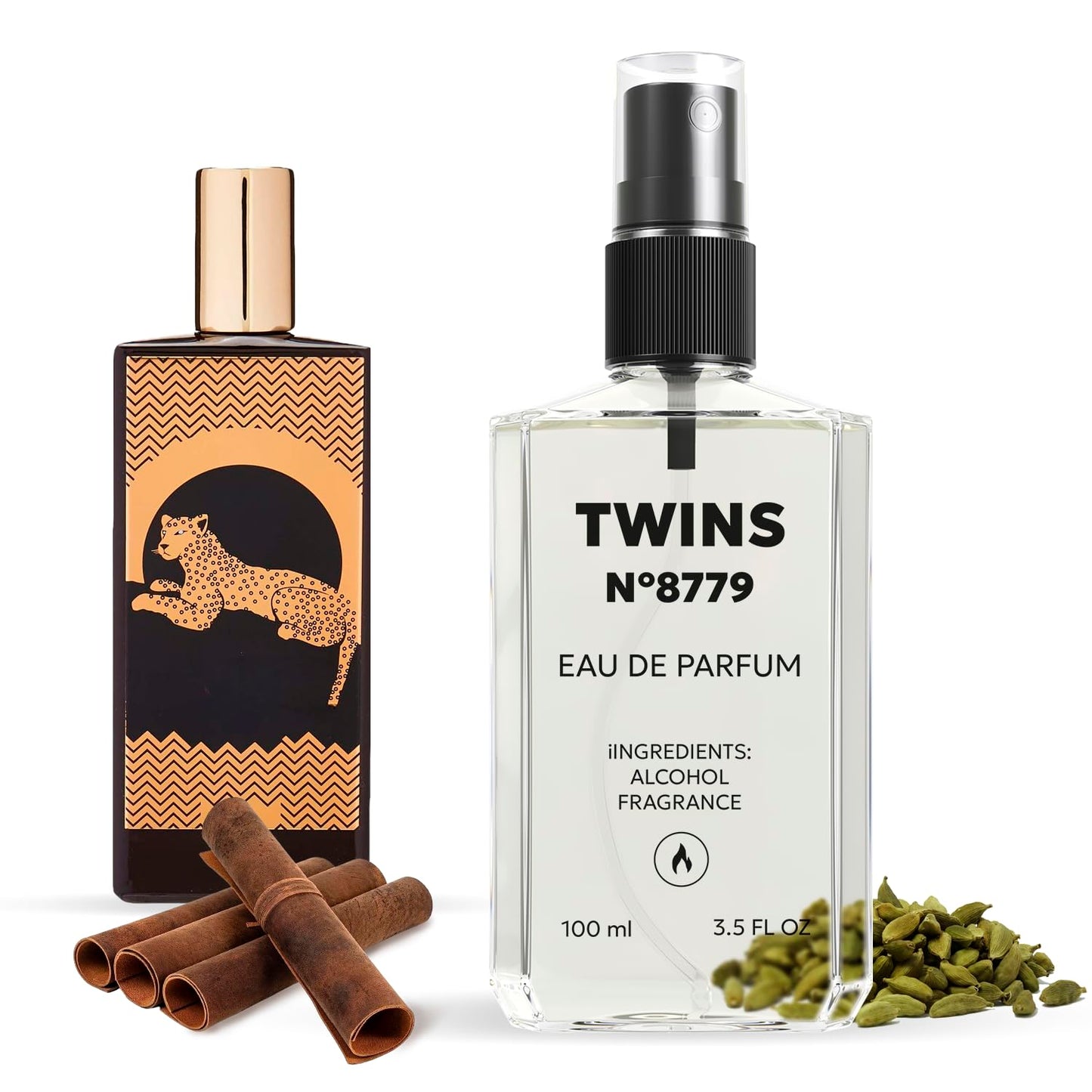 TWINS Impression of African Leather | Unisex Perfume for Women and Men Eau de Parfum | No.8779 | 3.4 Fl Oz / 100 ml