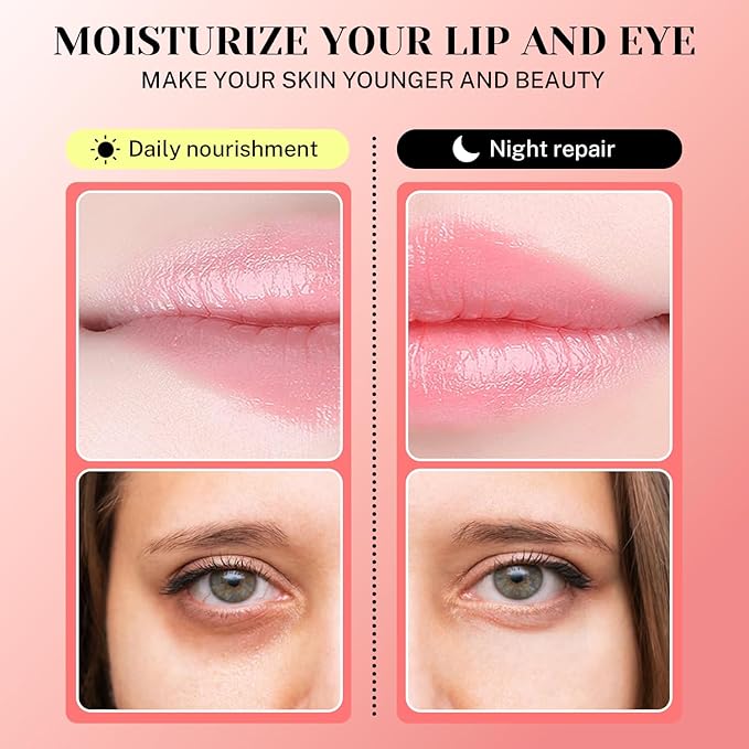 40 Pcs Lip Masks & Under Eye Masks, 24K Gold Gel Crystal Collagen Under Eye Patches for Puffy Eyes and Dark Circles, Effectively Moisturizing the Lip & Eye Skin, Reducing Wrinkles & Fine Lines