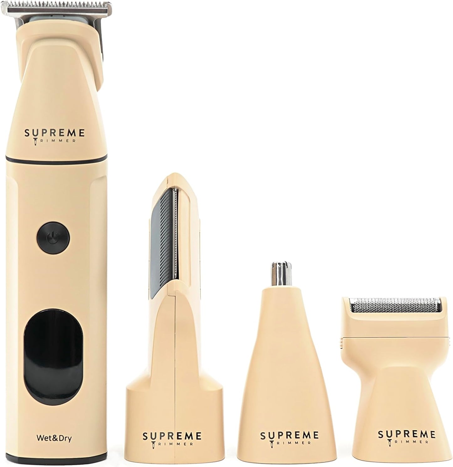 Supreme Trimmer All-in-One Multigroomer | No-Nick, Nose/Ear/Pubic & Full Body Grooming Kit | LCD Display, Rechargeable & Waterproof Men's Hair Trimmer | SMG3040
