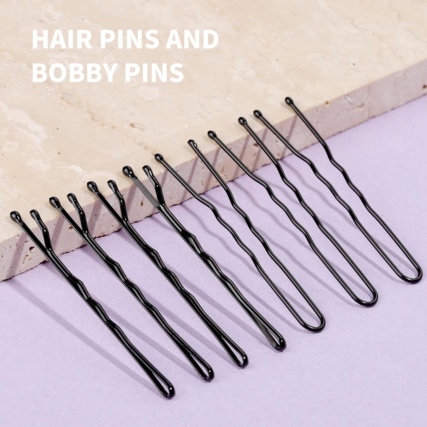 Teenitor 100Pcs Black Bobby Pins, Bobby Pins Black Hair Pins, Hair Pins for Women Girls 2inch