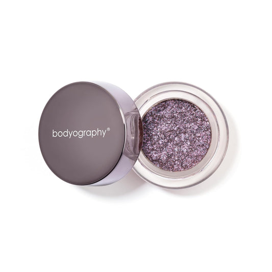 Bodyography Glitter Pigment Eye Shadow | Long Wear Shimmer Eyeshadow | Vegan, Talc & Paraben Free | Cream Powder Formula | Hue (Duo Chrome Purple) 1.5 g