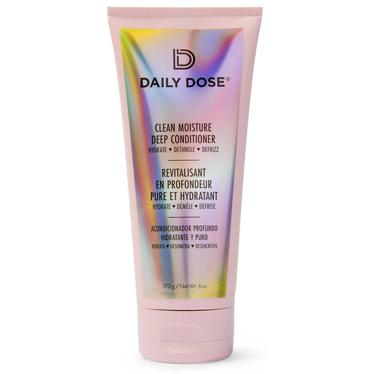 DAILY DOSE Clean Moisture Deep Conditioner – Hydrating Hair Mask for Dry, Damaged & Frizz-Prone Hair. Restores Moisture, Softness & Shine – Vegan, Sulfate-Free, Paraben-Free – 6 oz