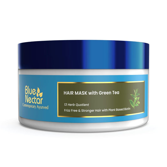Blue Nectar Anti Frizz Hair Mask for Dry & Frizzy Hair | Enriched with Natural Herbs for Hair Growth (13 herbs, 7 Oz)