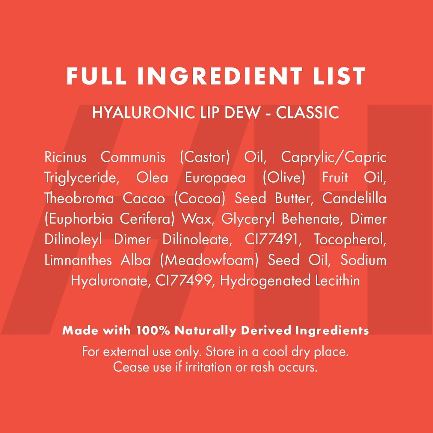 Handmade Heroes 100% Natural Vegan Tinted Lip Gloss with Hyaluronic Acid - Lightweight Moisturizing Soft Lipstick for Dry Lips - Classic (Red)