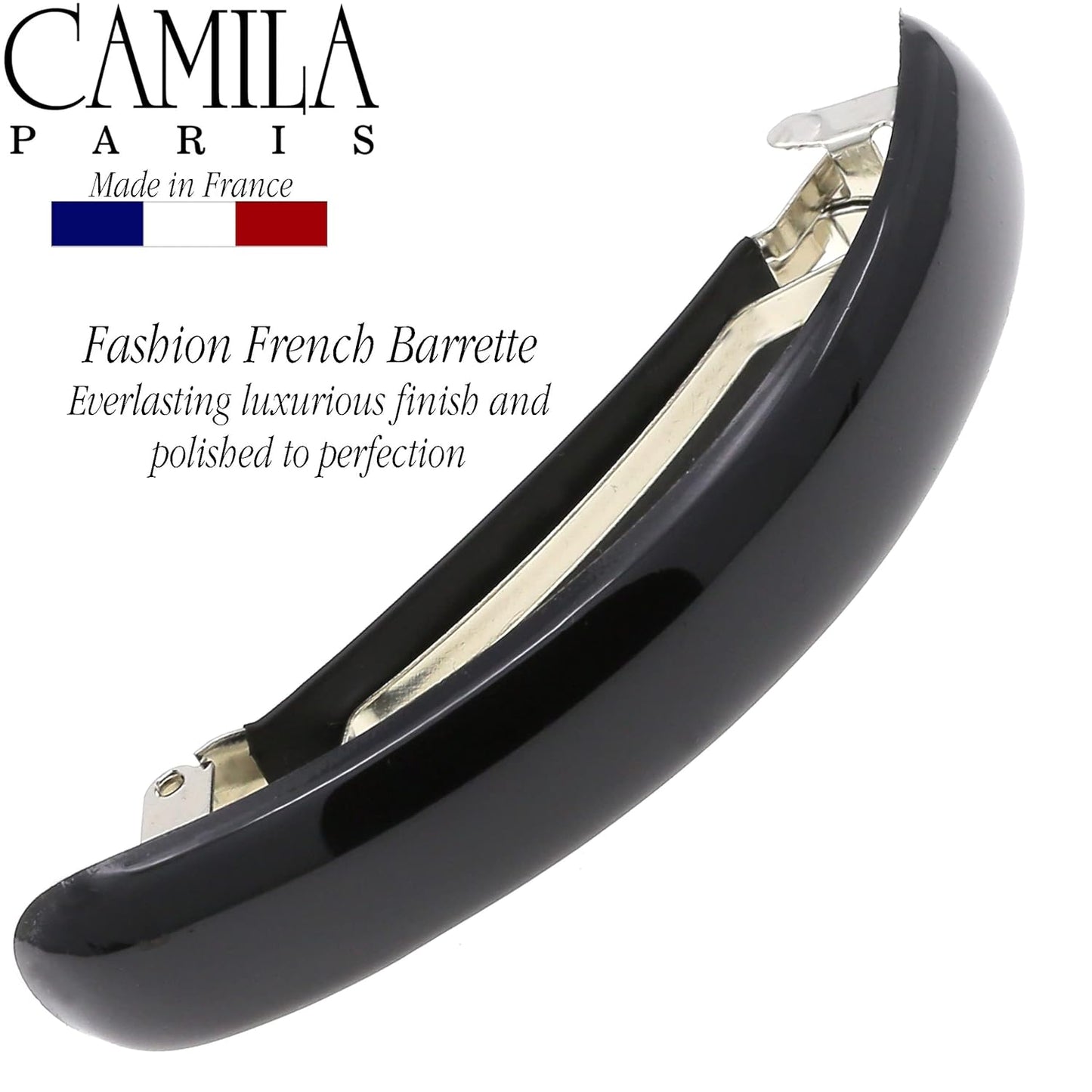 Camila Paris CP2665 French Hair Barrette Clip for Girls for Thick Curly Wavy Long Hair, Strong Hold Grip Hair Clips for Women, Automatic, No Slip Durable Styling Girls Hair Accessories, Made in France