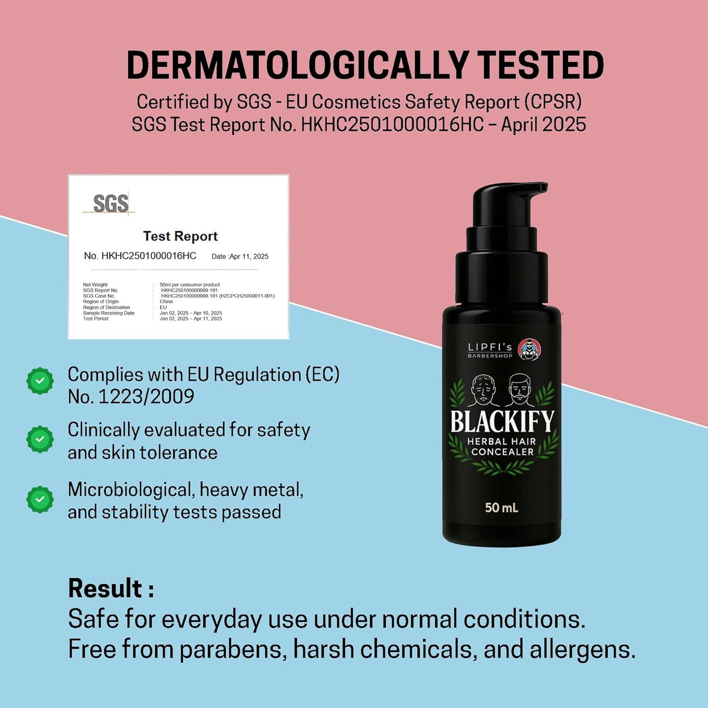 BLACKIFY – Herbal Hair Concealer for Thinning Hair and Bald Spots | Natural Long-Lasting Root Touch-Up Cream with Plant-Based Pigments | Vegan-Friendly Hair Filler for Men and Women