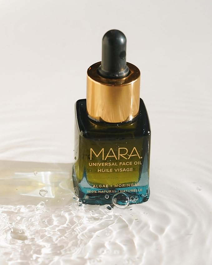 MARA - Natural Algae + Moringa Universal Face Oil | Plant-Based Skin Care | Nourishes with Algae Plankton Blend + Boosts Firmness For All Skin Types, (.5 oz | 15 ml)