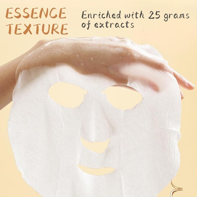 Hydrating Face Masks - Face Masks Skincare - Cartoon Fruit Face Mask Pack - Moisturizing, Antioxidant & Nourishing Facial Mask - Sheet Mask - Girls Easter Basket Stuffers (10PCS, Fruit)