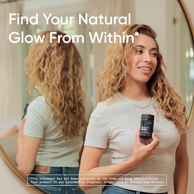 Sports Research Extra Strength Vegan Biotin (Vitamin B) Supplement with Organic Coconut Oil - Supports Keratin for Healthier Hair & Skin - Great for Women & Men - 5,000mcg, 30 Veggie Softgel Capsules