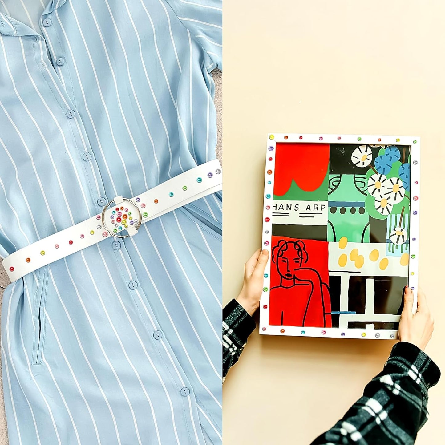 Self Adhesive Face Gems and Pearls for Makeup, Festival Jewels, Hair Gems, Rhinestone Stickers for Face, Eye, Makeup, Nail, Body, Crafts 3/4/5/6 mm 975Pcs (19.Pearl_Color)