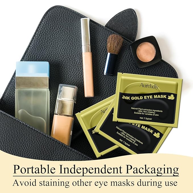 Under Eye Patches(24K Gold 30 Pairs), Gel Eye Mask for Reduce Dark Circles, Puffy Eyes,Undereye Bags, Wrinkles,-with Hyaluronic Acid & Collagen,Eye Treatment Skin Care for Men & Women Gift