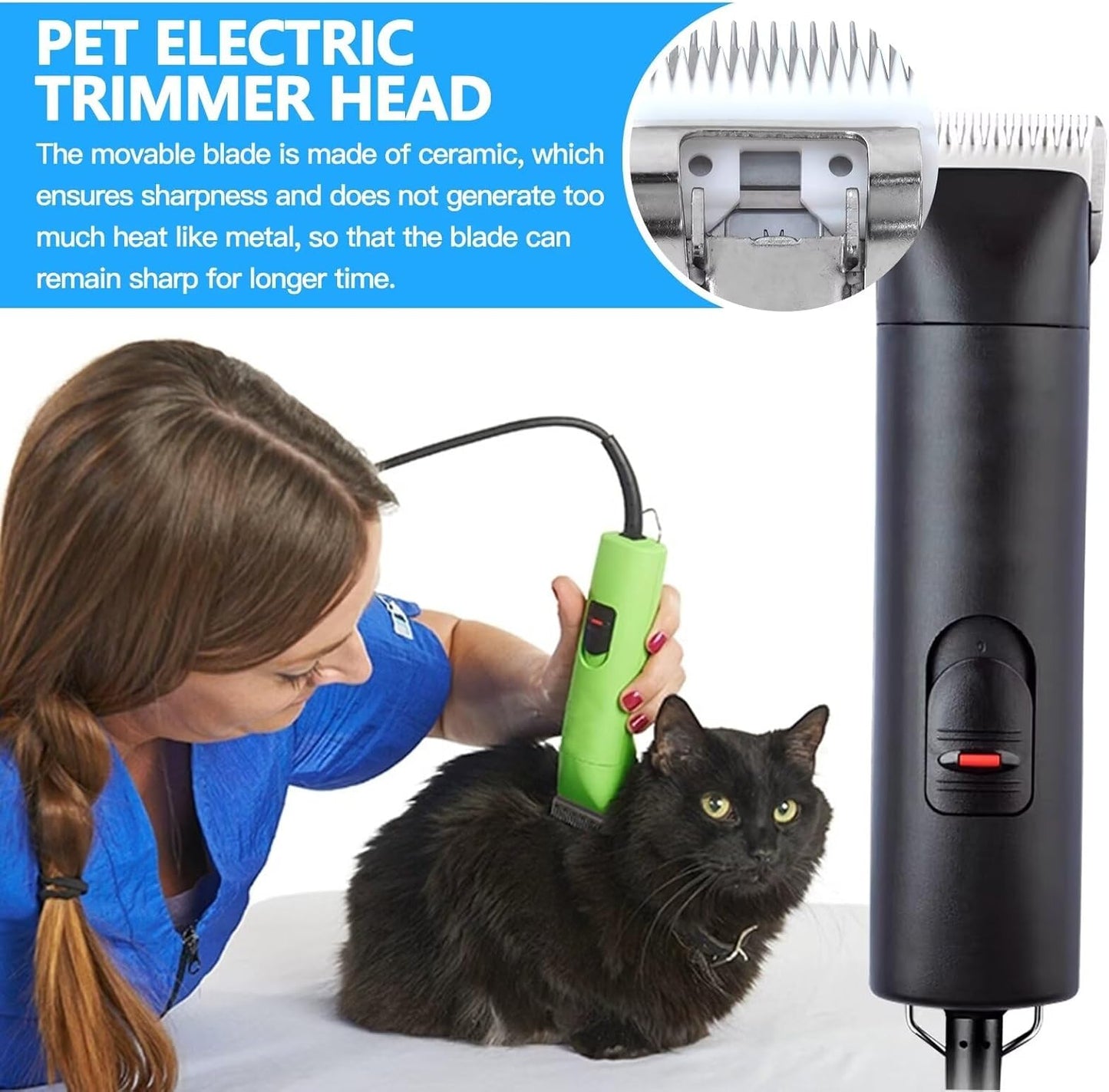 New Detachable Hair Clipper Blade Replacement,Ceramic Blade Compatible for Andis Detachable Blade Clippers AG, AGC, BDC, BG, DBLC, FHC, MBG, SMC Pet Hair Gromming,(1/8")(3.2mm) by INGQI