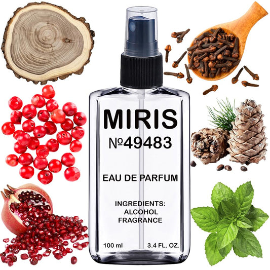 MIRIS No. 49483, Inspired by Pomegranate Noir, Long-Lasting Unisex Eau de Parfum for Women & Men, Spray 3.4 Fl Oz / 100 ml