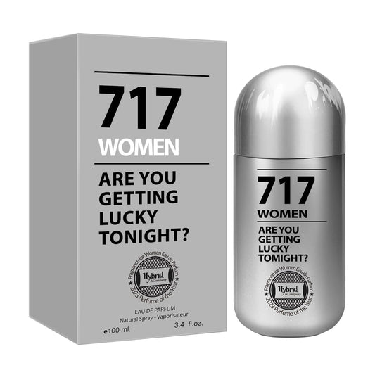 Hybrid & Company 717 Women Pour Femme Eau De Parfum Natural Spray Fresh Floral Scent, 3.4 Fl Oz