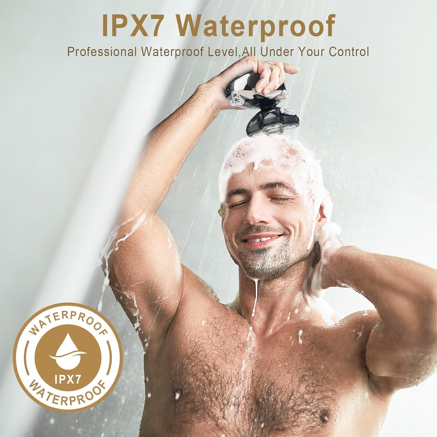 Telfun Magnetic Head Shavers for Bald Men, 5-in-1 Electric Razor w/Type-C Fast Charging - LED Display, Wet/Dry Mens Grooming Kit - Easy Use Palm Shaver for a Smooth Bald Shave