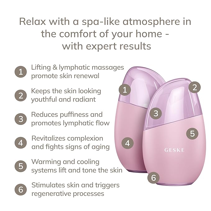 SmartAppGuided™ Cool & Warm Eye & Face Massager | 7 in 1 | Multi Massager | Face & Neck | Battery-free Cooling & Warming | Firms, Relaxes & De-Puffs Skin | Eye-Nose Area Targeted Design