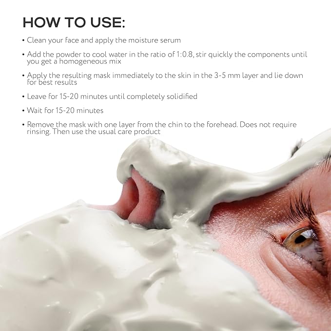 Name Skin Care Alginate Powder Face Mask with Niacinamide and Peptide Complex - 2.2lb, 40 Applications - Peel Off Korean Beauty Natural Fascial Skincare - Hydrating Moisturizing Exfoliating Kit