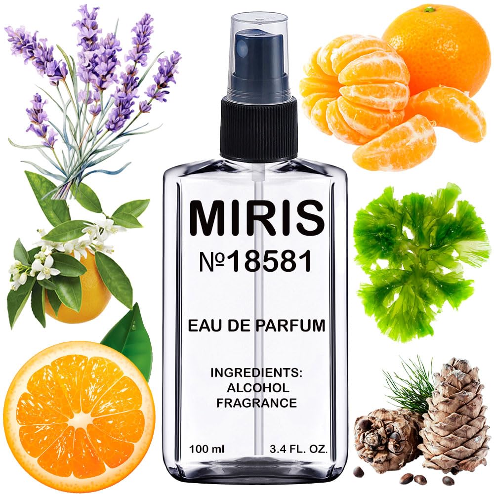 MIRIS No. 18581, Inspired by Aqva Pour Homme, Long-Lasting Eau de Parfum for Men, Spray 3.4 Fl Oz / 100 ml